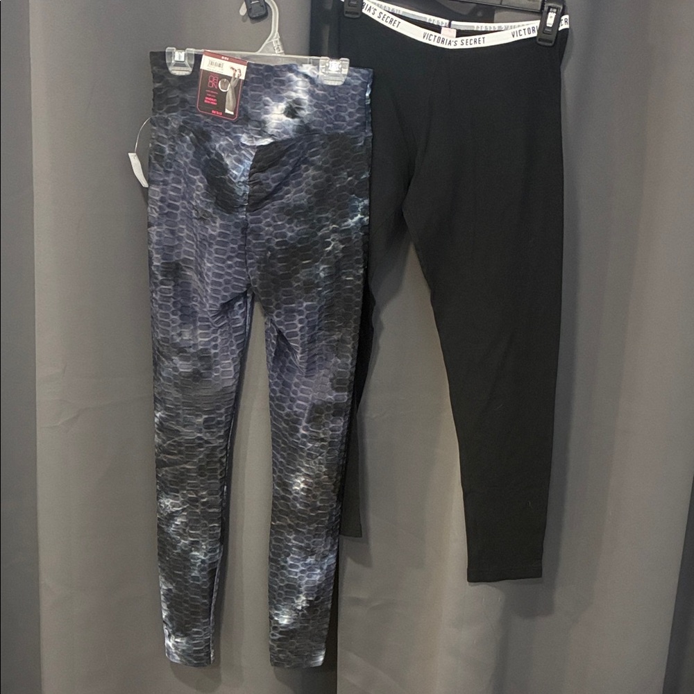 Bundle of Victoria's Secret Black and NOBO Patterned Leggings